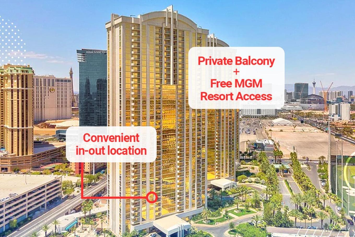 Lady Luck'S Vista - Private Balcony - Full Kitchen - Two Full Baths - Jetted Tub - Full Mgm Grand Resort Access W No Resort Fee At Mgm Signature Las Vegas Buitenkant foto